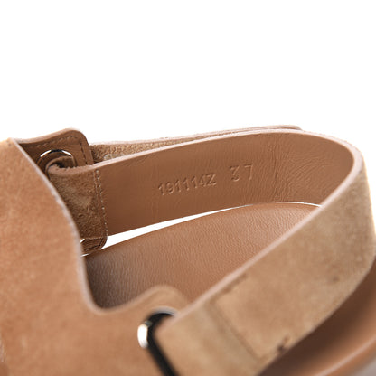 Hermes Suede Womens Takara Sandals 37 8 of 9