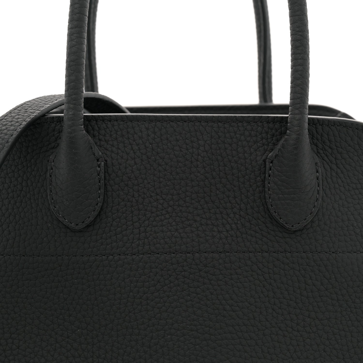 The Row Grained Calfskin Soft Margaux 10 Bag Black 7 of 11