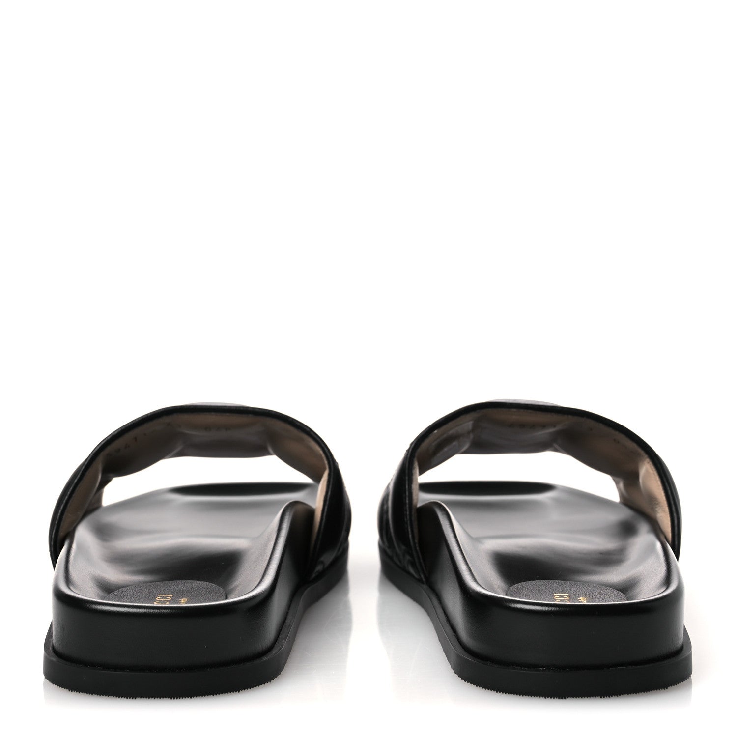 Gucci Nappa GG Matelasse Flat Slide Sandals 42 Black 6 of 11