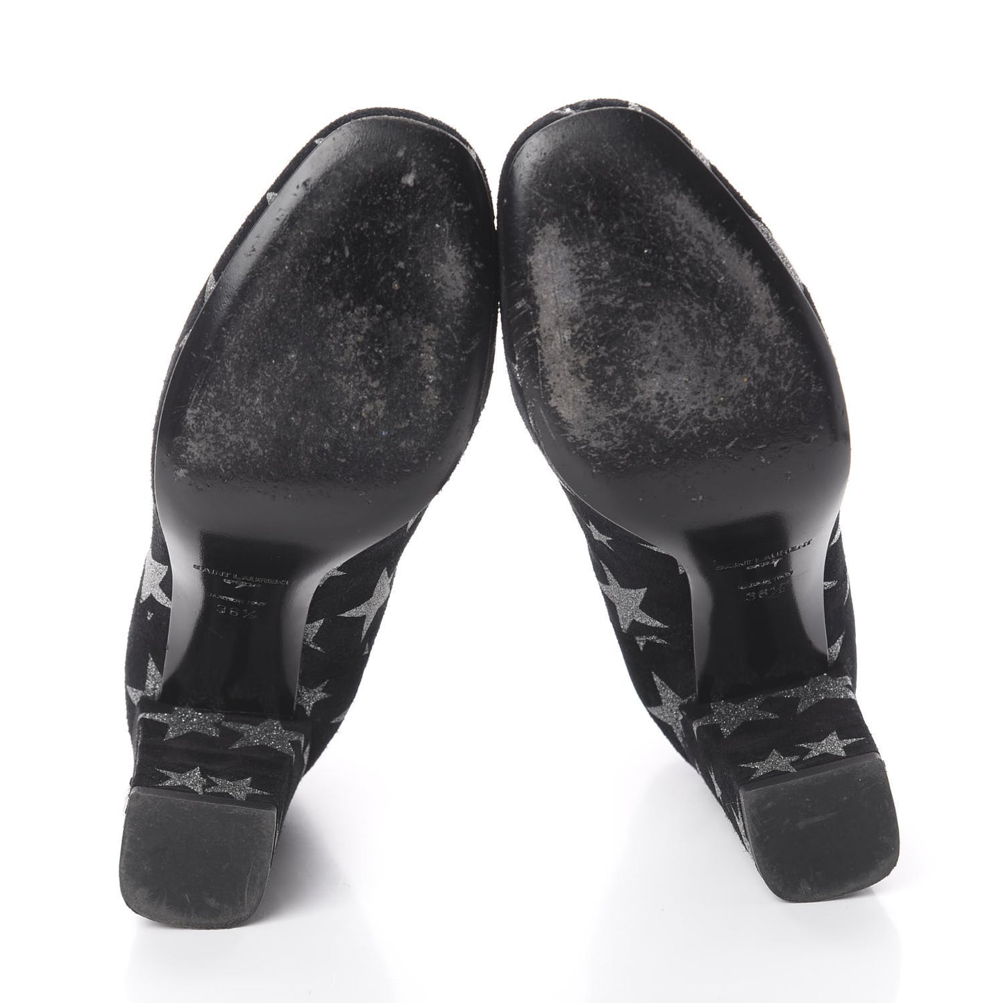 Suede Glitter Stars Babies 90 Ankle Boots 36.5 Black Argent