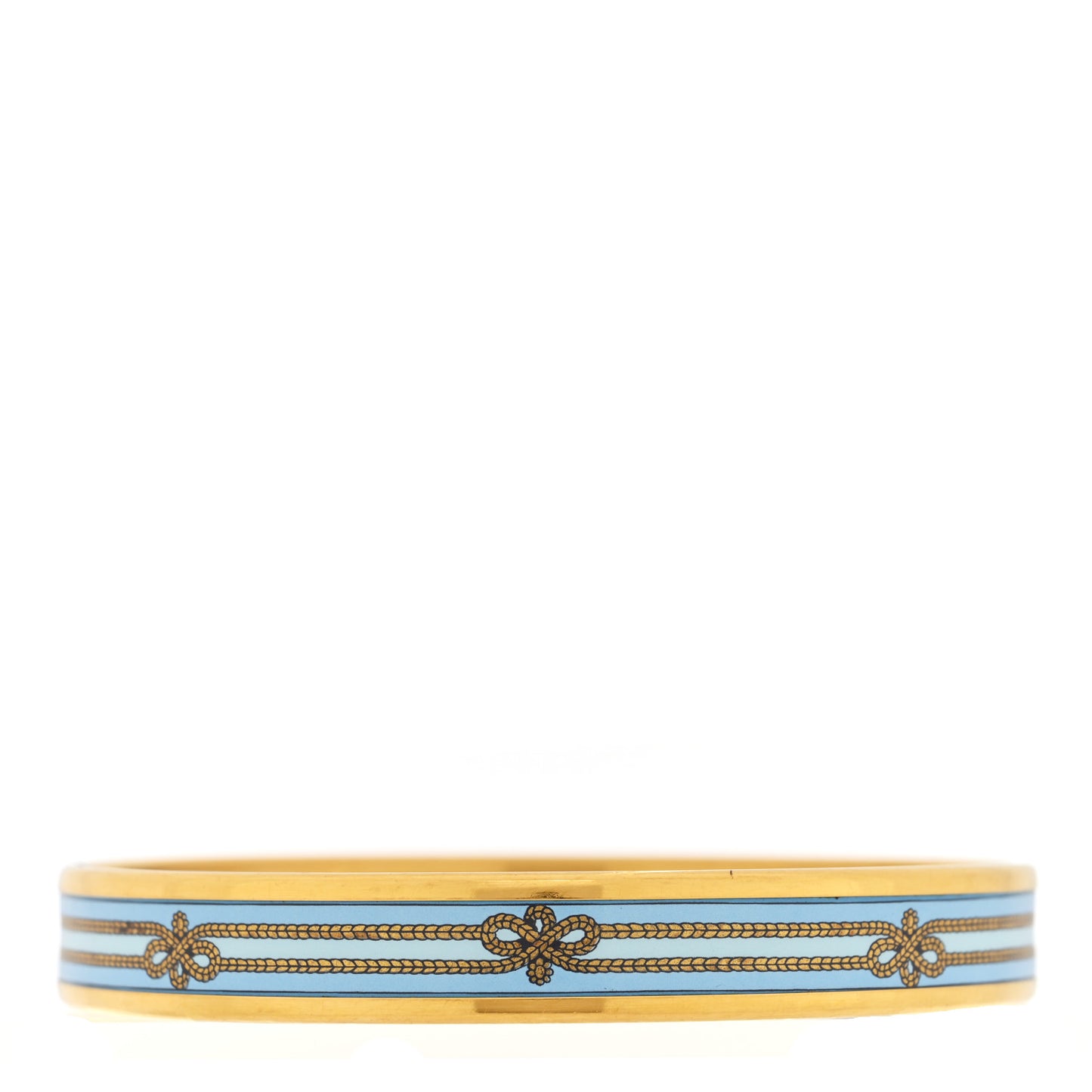 Enamel Printed Rope Narrow Bracelet 70 Bleu
