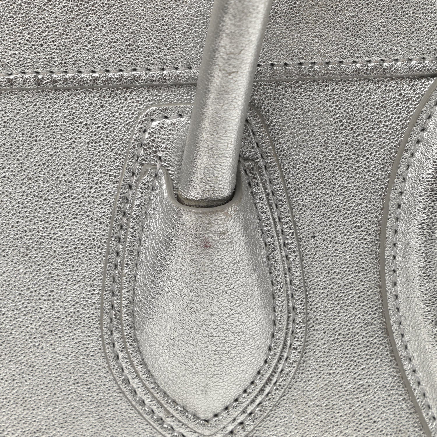 Celine Laminated Lambskin Micro Luggage Silver 23 of 26