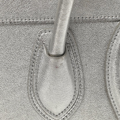 Celine Laminated Lambskin Micro Luggage Silver 23 of 26
