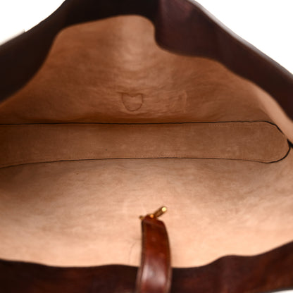 Gucci Soft Ostrich Web Large Jackie Hobo Dark Brown 6 of 11