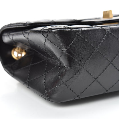 Chanel Aged Calfskin Quilted 2.55 Reissue Mini Flap Black 8 of 14