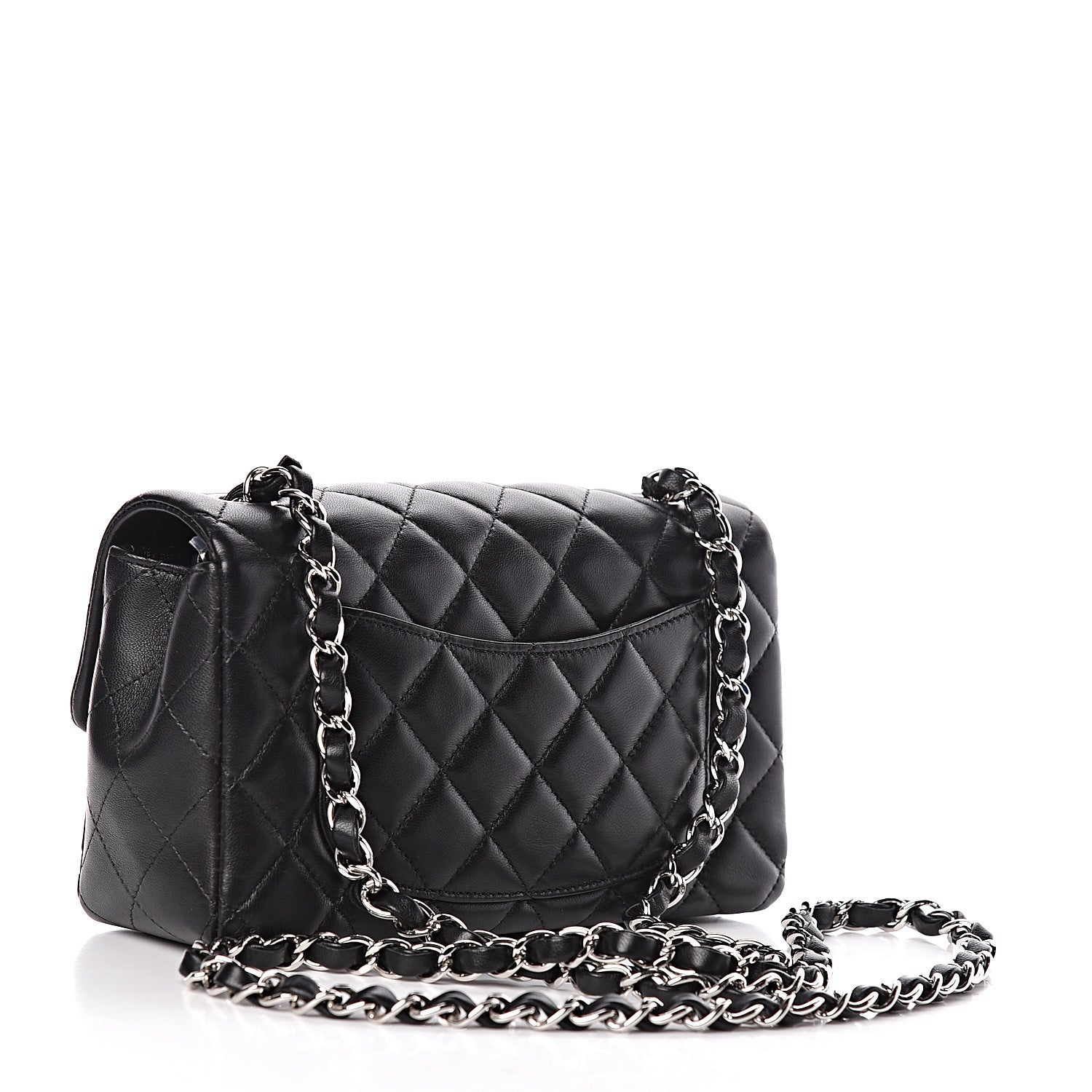 Chanel Lambskin Quilted Mini Rectangular Flap Black 3 of 11