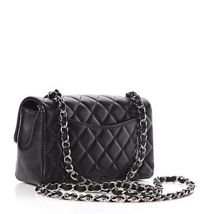 Chanel Lambskin Quilted Mini Rectangular Flap Black 3 of 11