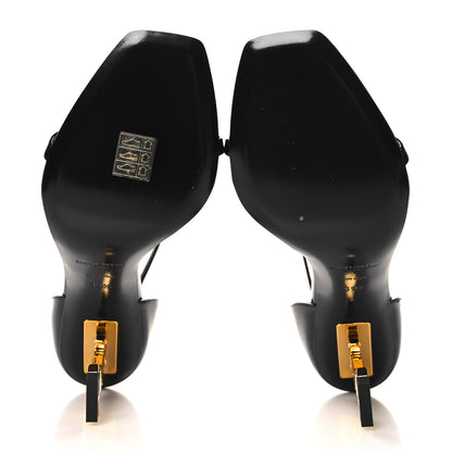 Saint Laurent Patent Calfskin Opyum 85 Sandals 39.5 Black 6 of 10