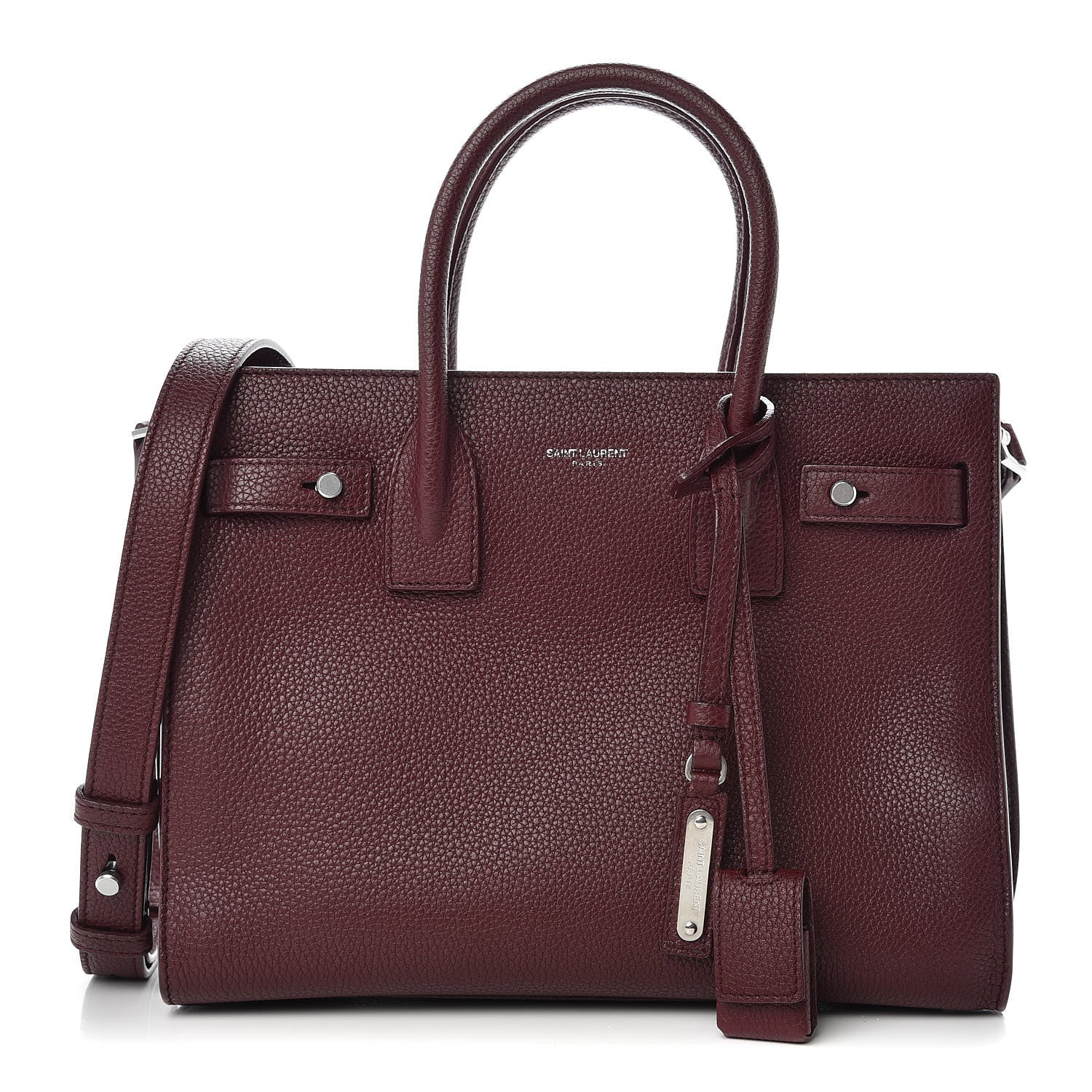 Saint Laurent Grained Calfskin Baby Sac De Jour Souple Rouge Legion 1 of 9