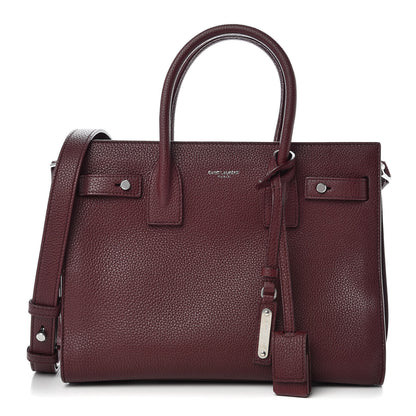 Saint Laurent Grained Calfskin Baby Sac De Jour Souple Rouge Legion 1 of 9