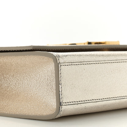 Saint Laurent Metallic Calfskin Medium Classic Monogram Kate Satchel Pale Gold 8 of 9
