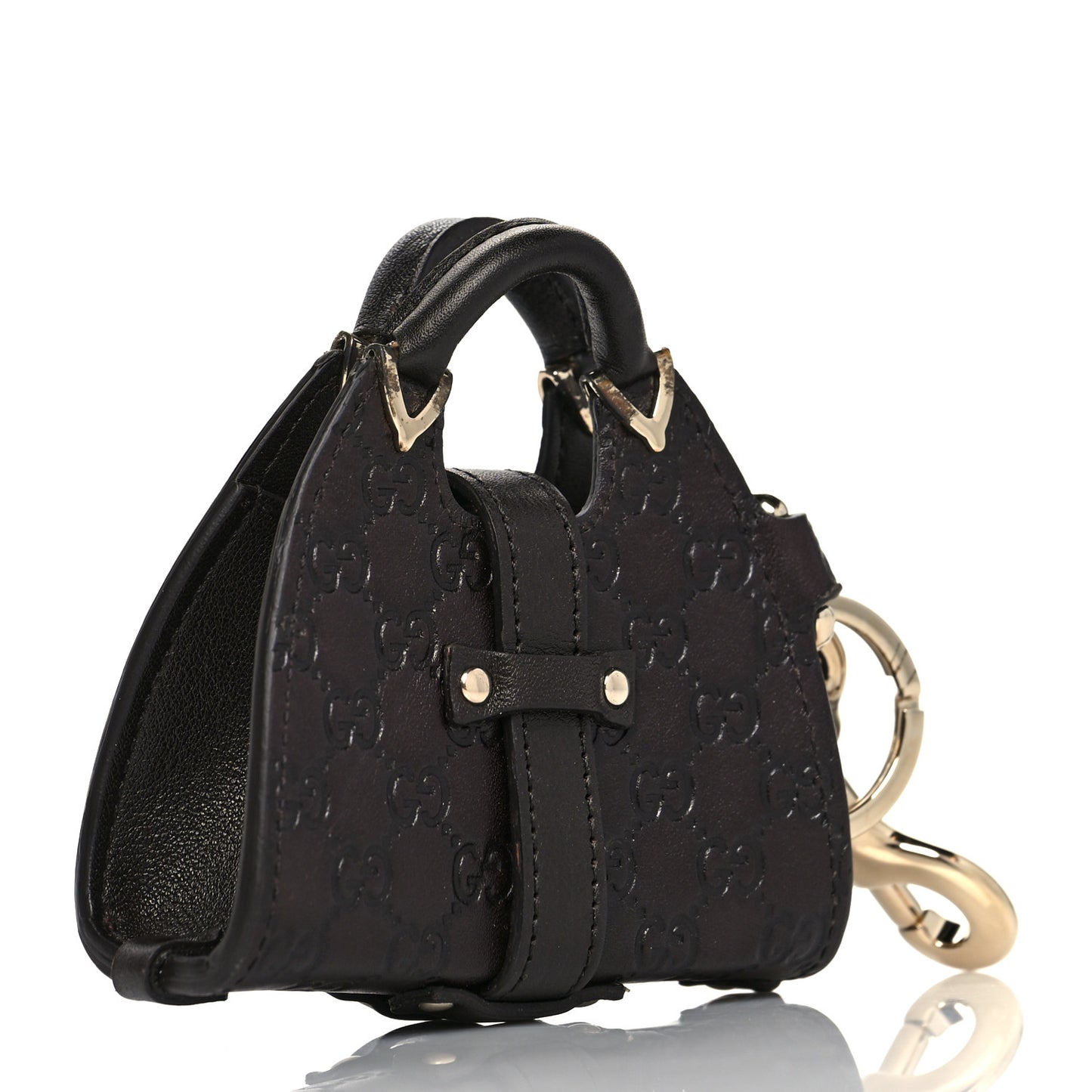 Guccissima Mini Jackie Bag Charm Black
