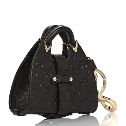Gucci Guccissima Mini Jackie Bag Charm Black 2 of 9