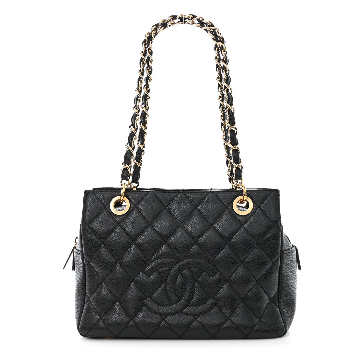 Caviar Quilted Petit Timeless Tote PTT Black