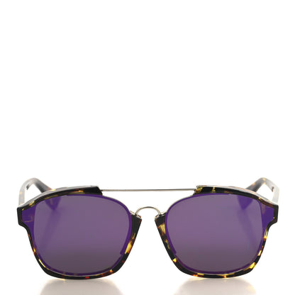 Christian Dior Abstract Square Mirrored Sunglasses Spotted Havana Purple 2 of 8