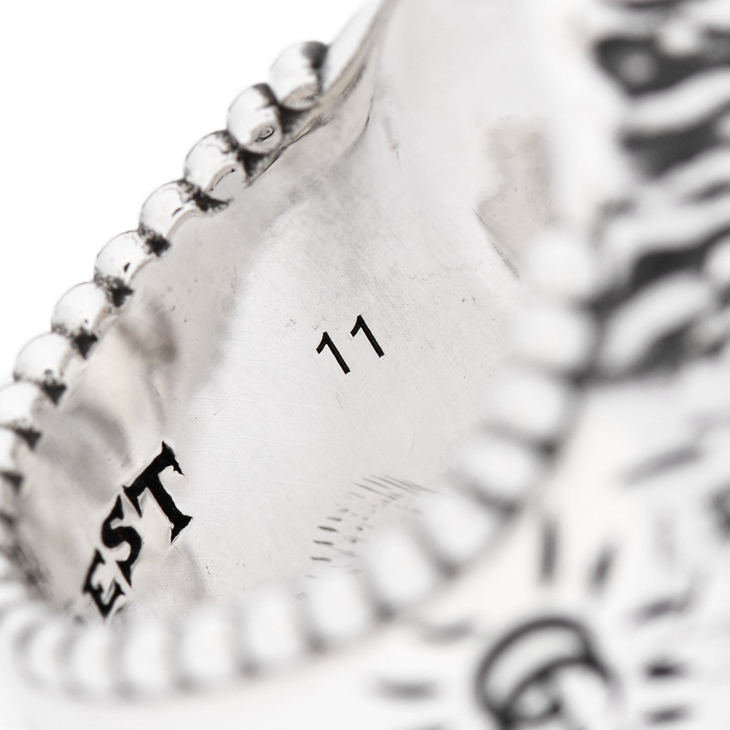 Gucci Sterling Silver Large Anger Forest Eagle Head Ring 50 5.5 4 of 7