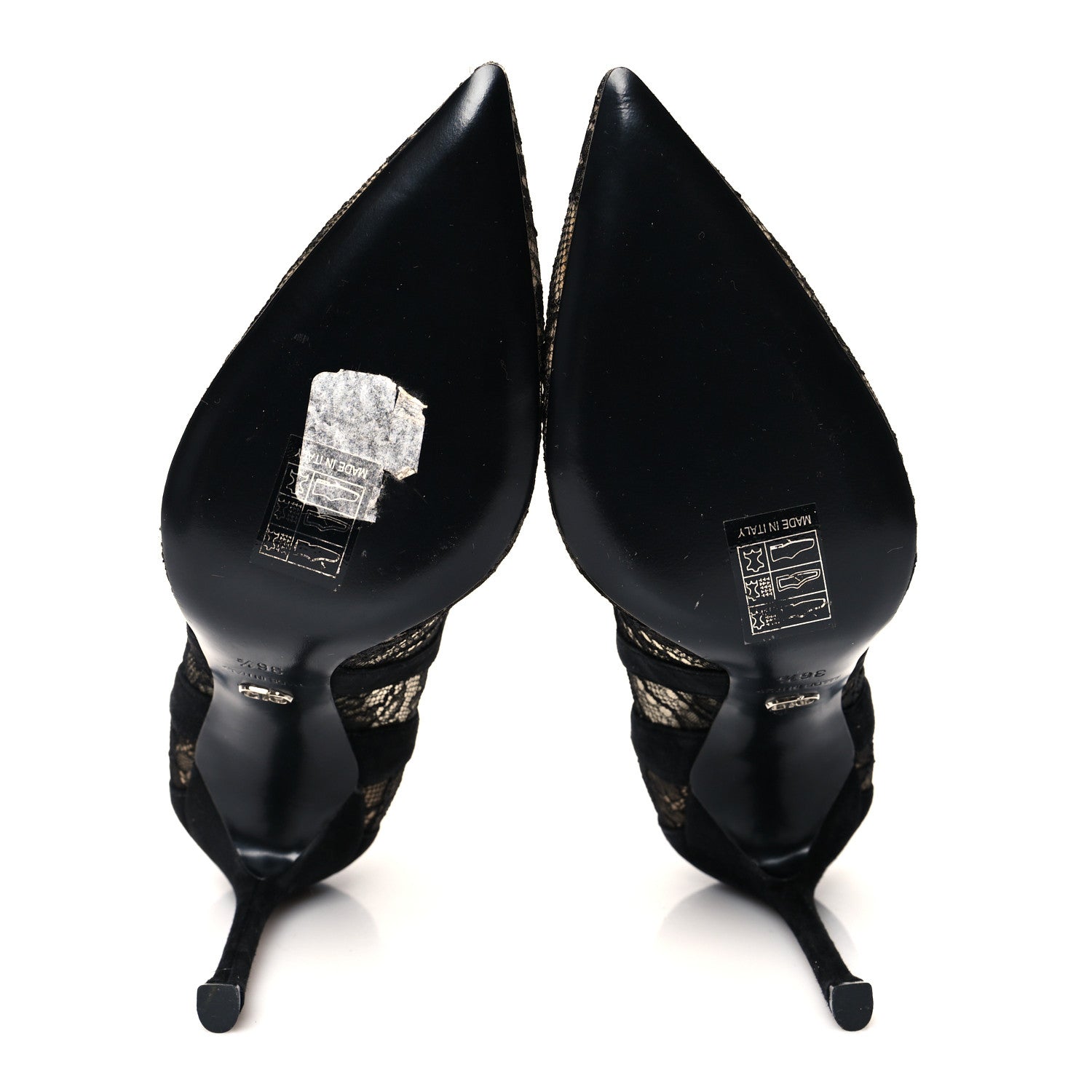 Christian Dior Lace Suede Lingerie Pumps 36.5 Black 5 of 7