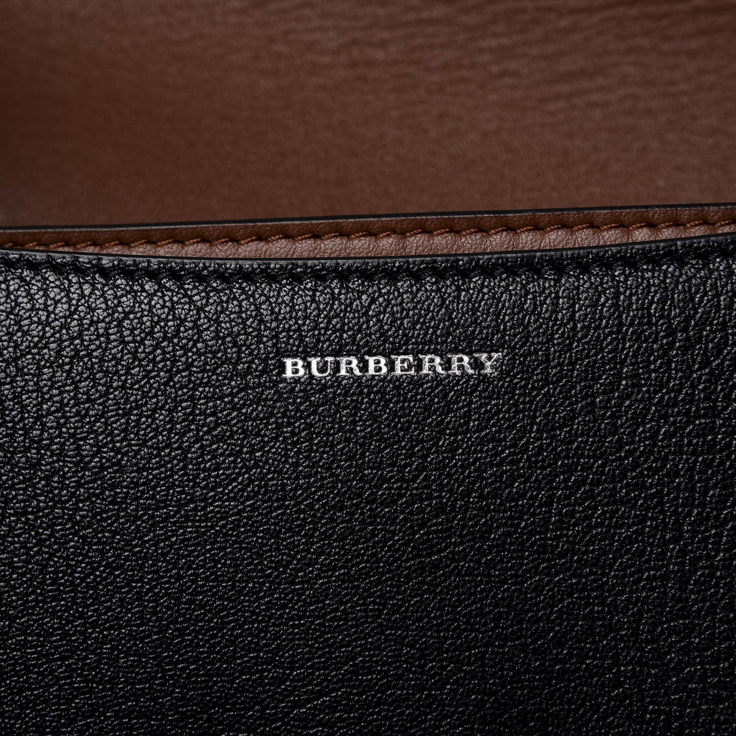 Calfskin Small D-Ring Bag Tan Black