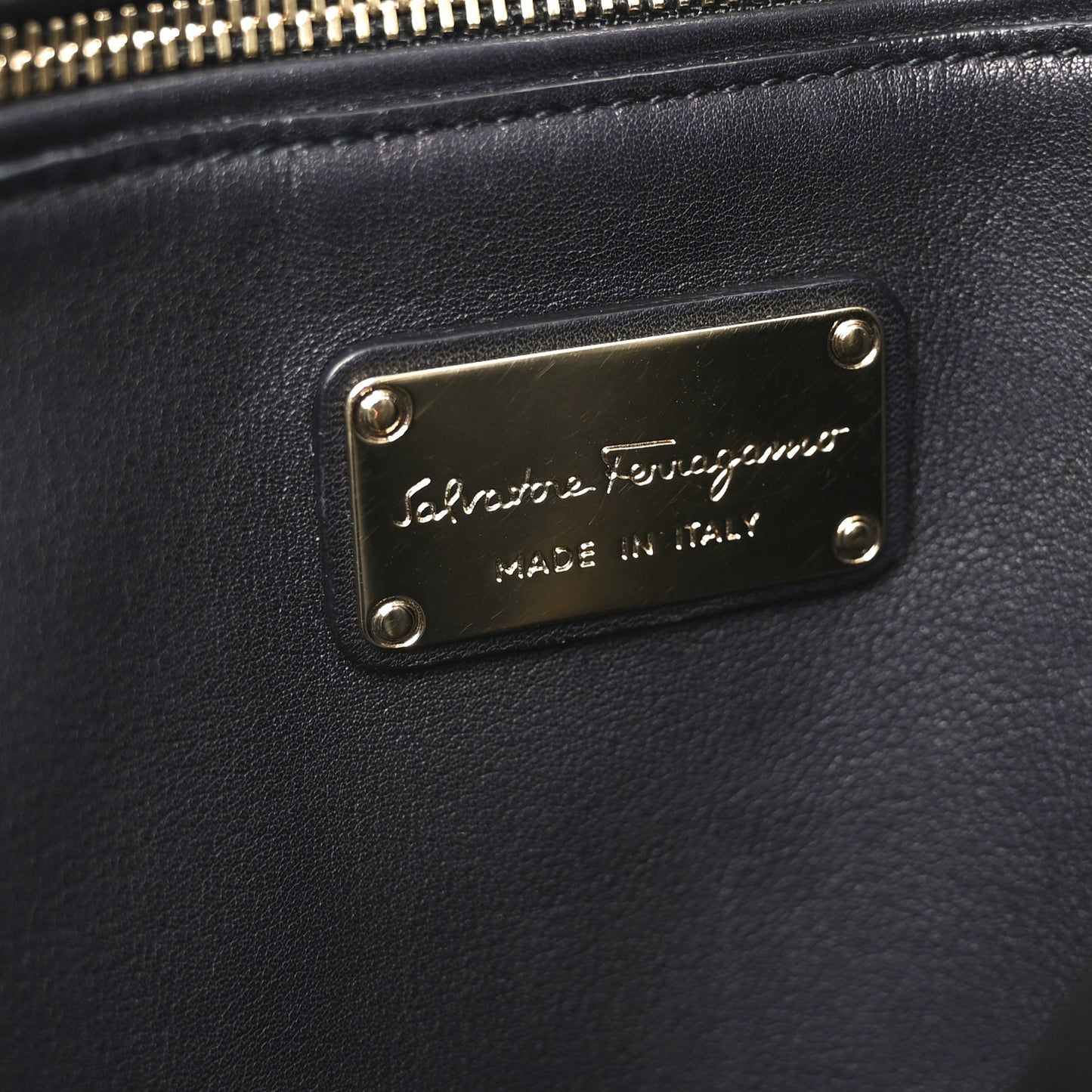 Calfskin Sofia Rainbow Top Handle Bag Black