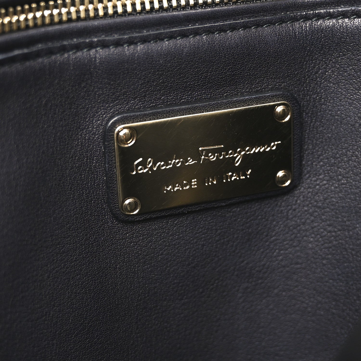 Salvatore Ferragamo Calfskin Sofia Rainbow Top Handle Bag Black 6 of 9