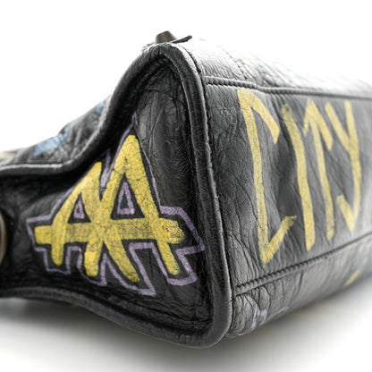 Balenciaga Agneau Graffiti All Over Classic Hardware S City Black Multicolor 9 of 12