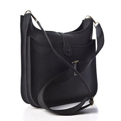 Hermes Taurillon Clemence Evelyne III PM Black 3 of 9