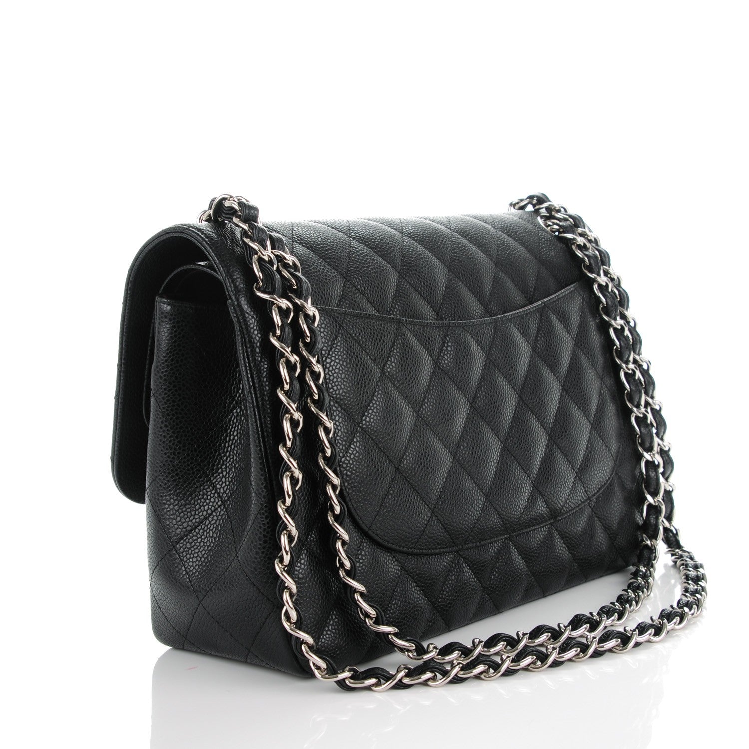 Chanel Caviar Quilted Jumbo Double Flap Black 3 of 8