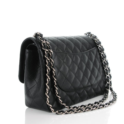 Chanel Caviar Quilted Jumbo Double Flap Black 3 of 8