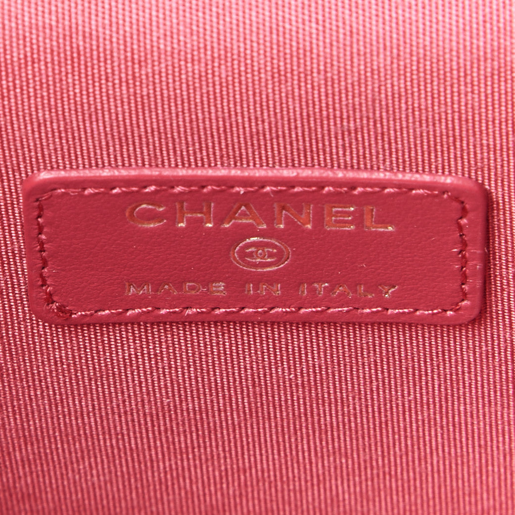 Chanel Calfskin Quilted Mini Perfect Fit Vanity Case With Chain Pink 7 of 10