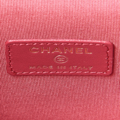 Chanel Calfskin Quilted Mini Perfect Fit Vanity Case With Chain Pink 7 of 10