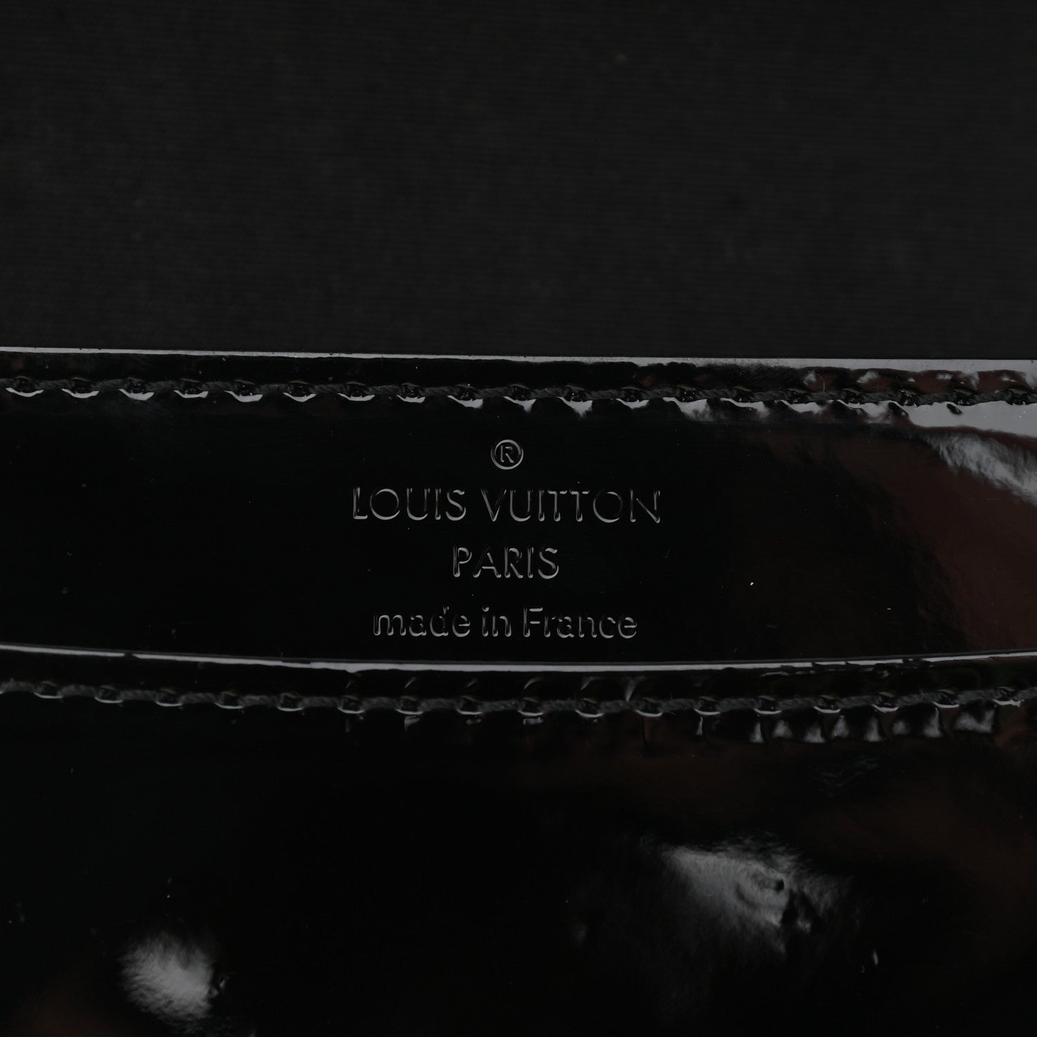Louis Vuitton Patent Louise PM Chain Clutch Black 6 of 12