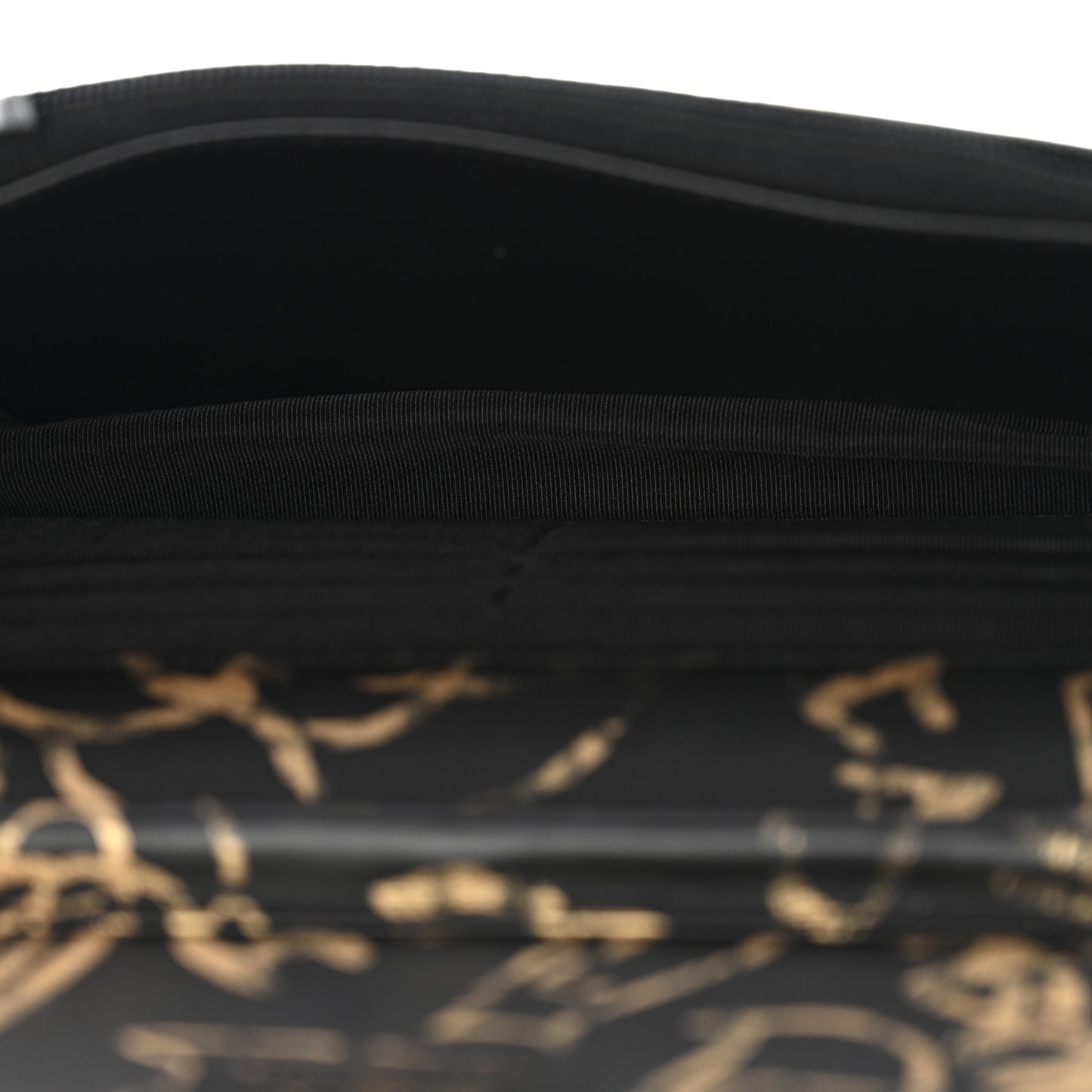 Calfskin Quilted Graffiti Pyramid Wallet On Chain WOC Black