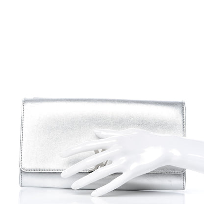 Louis Vuitton Calfskin Neo Sobe Louise EW Clutch Silver 2 of 10