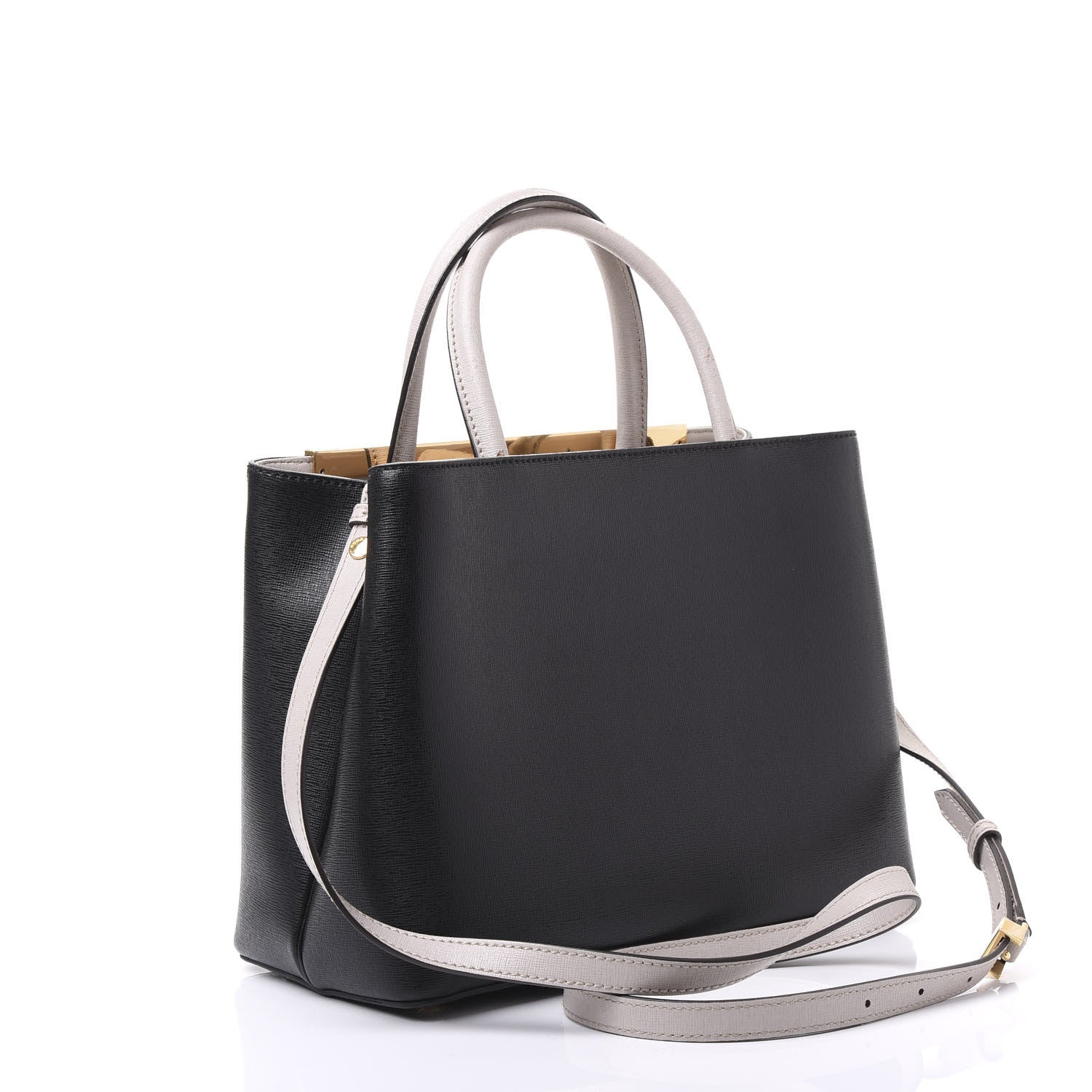 Fendi Vitello Elite Monster Petite 2Jours Tote Multicolor Black Grigio Polvere Multicolor 2 of 9