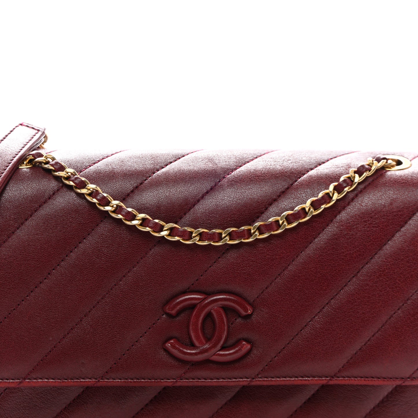 Lambskin Quilted Jumbo Coco Vintage Flap Burgundy