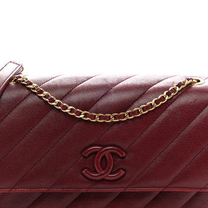 Chanel Lambskin Quilted Jumbo Coco Vintage Flap Burgundy 8 of 12