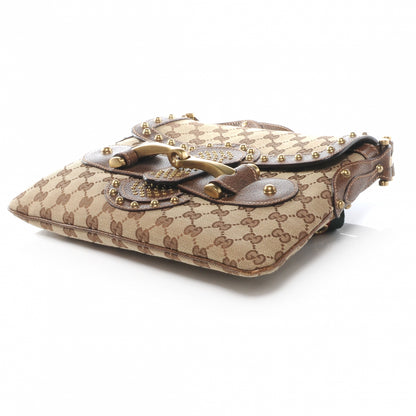 Gucci Monogram Studded Pelham Runway Flap Bag Brown 4 of 7