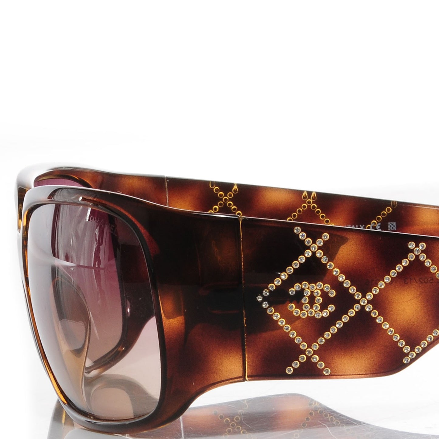 Tortoise Shell Crystal CC Sunglasses 5080 B