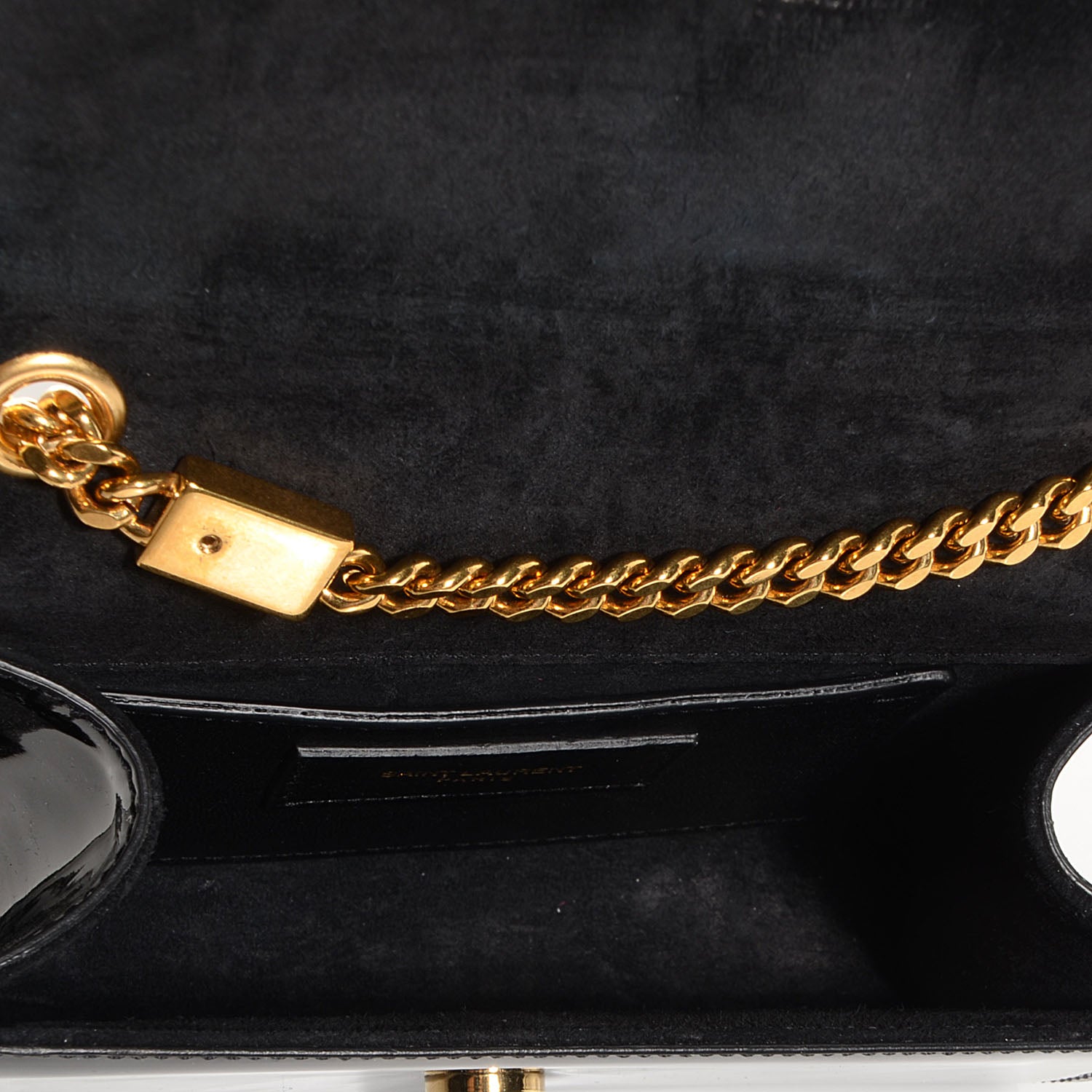 Saint Laurent Patent Small Classic Monogram Kate Tassel Satchel Black 5 of 10