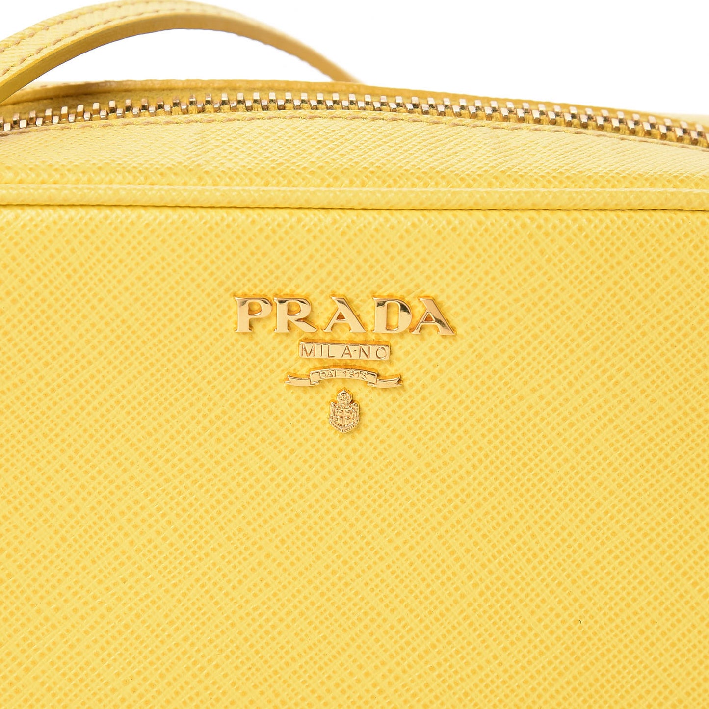 Saffiano Mini Camera Crossbody Bag Ocra
