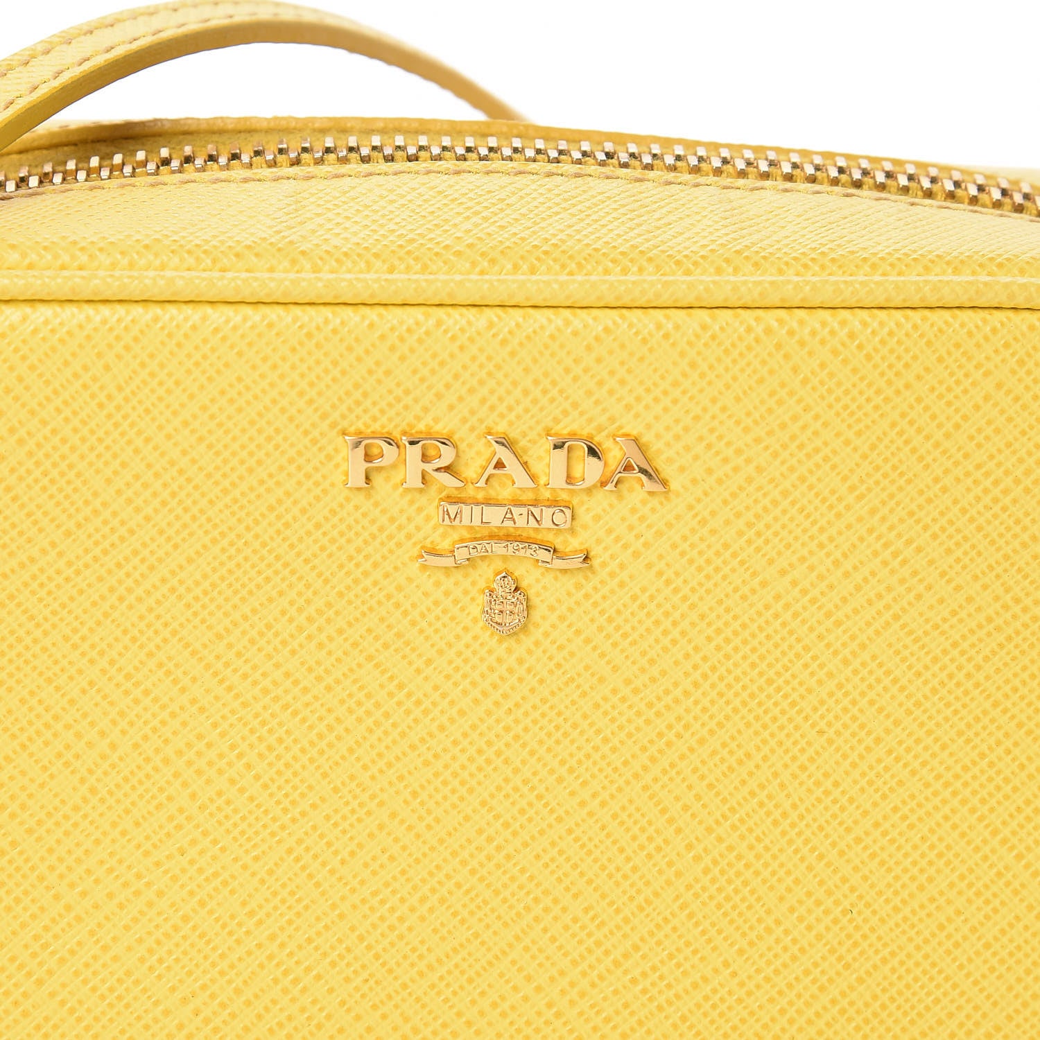 Prada Saffiano Mini Camera Crossbody Bag Ocra 8 of 11