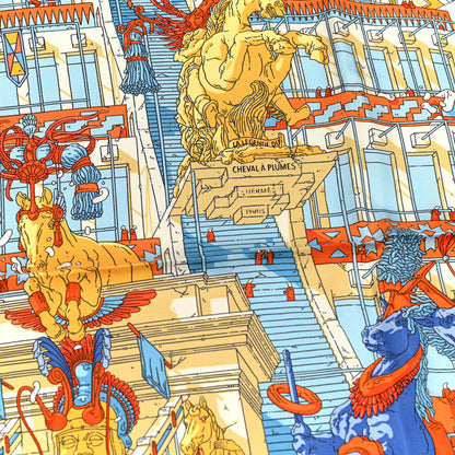 Hermes Silk La Legende Du Cheval A Plumes Scarf 90 2 of 6