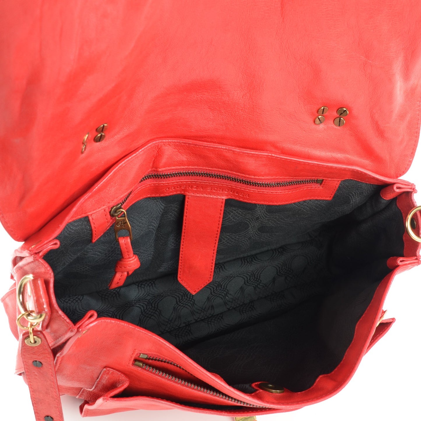 Lambskin Medium PS1 Satchel Bright Red