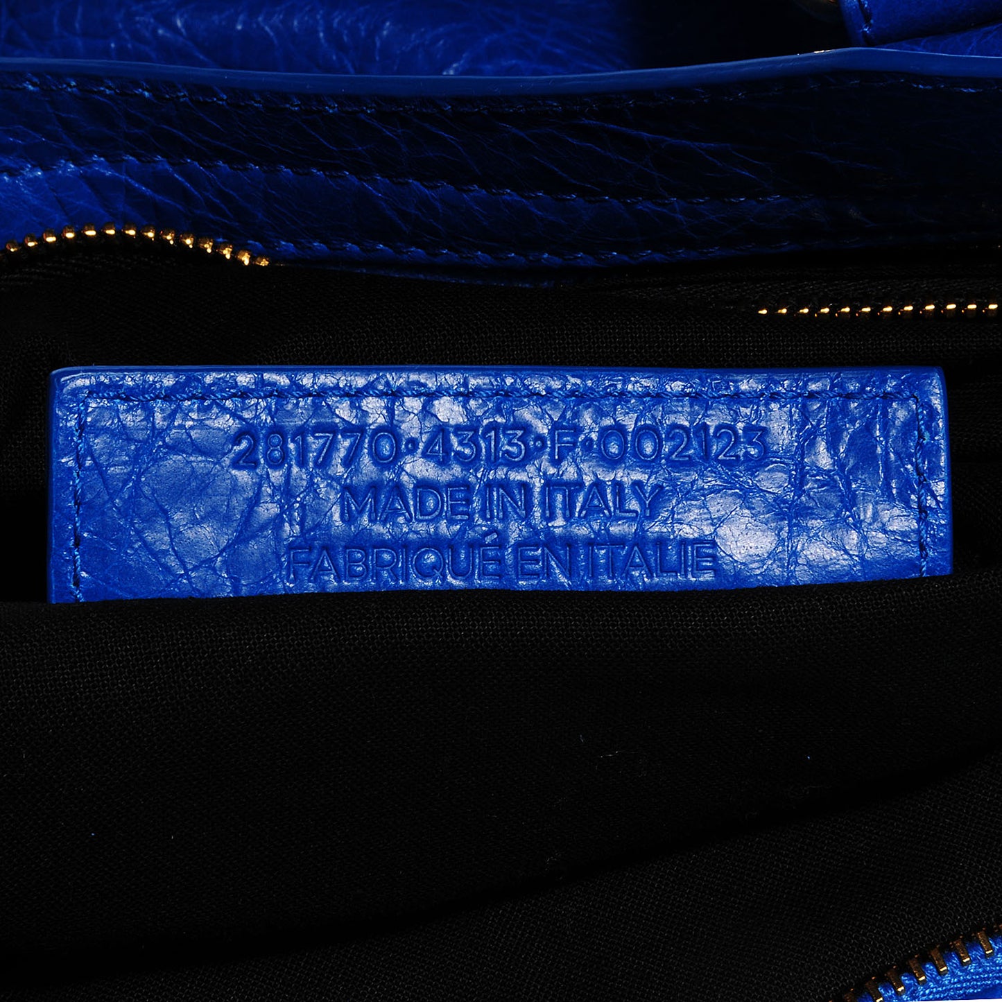 Agneau Giant 12 Gold Hardware City Bleu Lazuli