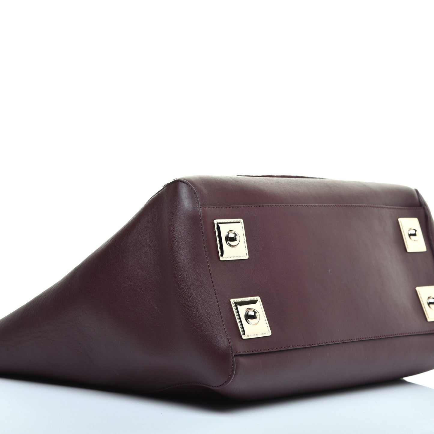 Silky Calf Ostrich Pony Hair Willow Tote Oxblood