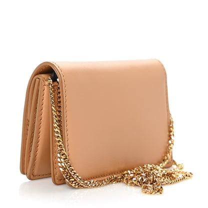 Burberry Calfskin Jessie Chain Card Case Warm Sand 3 of 11