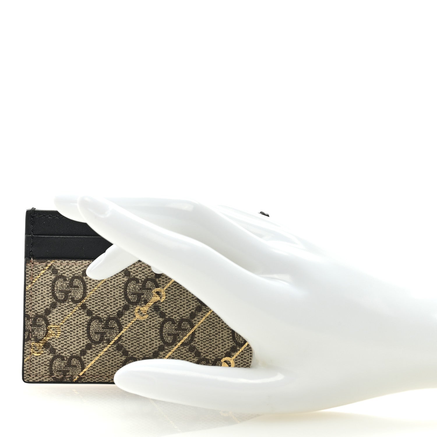 Gucci GG Supreme Monogram Bees Card Holder Black 2 of 6