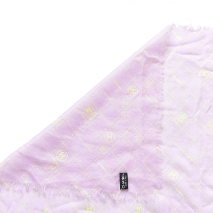 Chanel Cashmere Silk Scarf Shawl Lilac 3 of 3