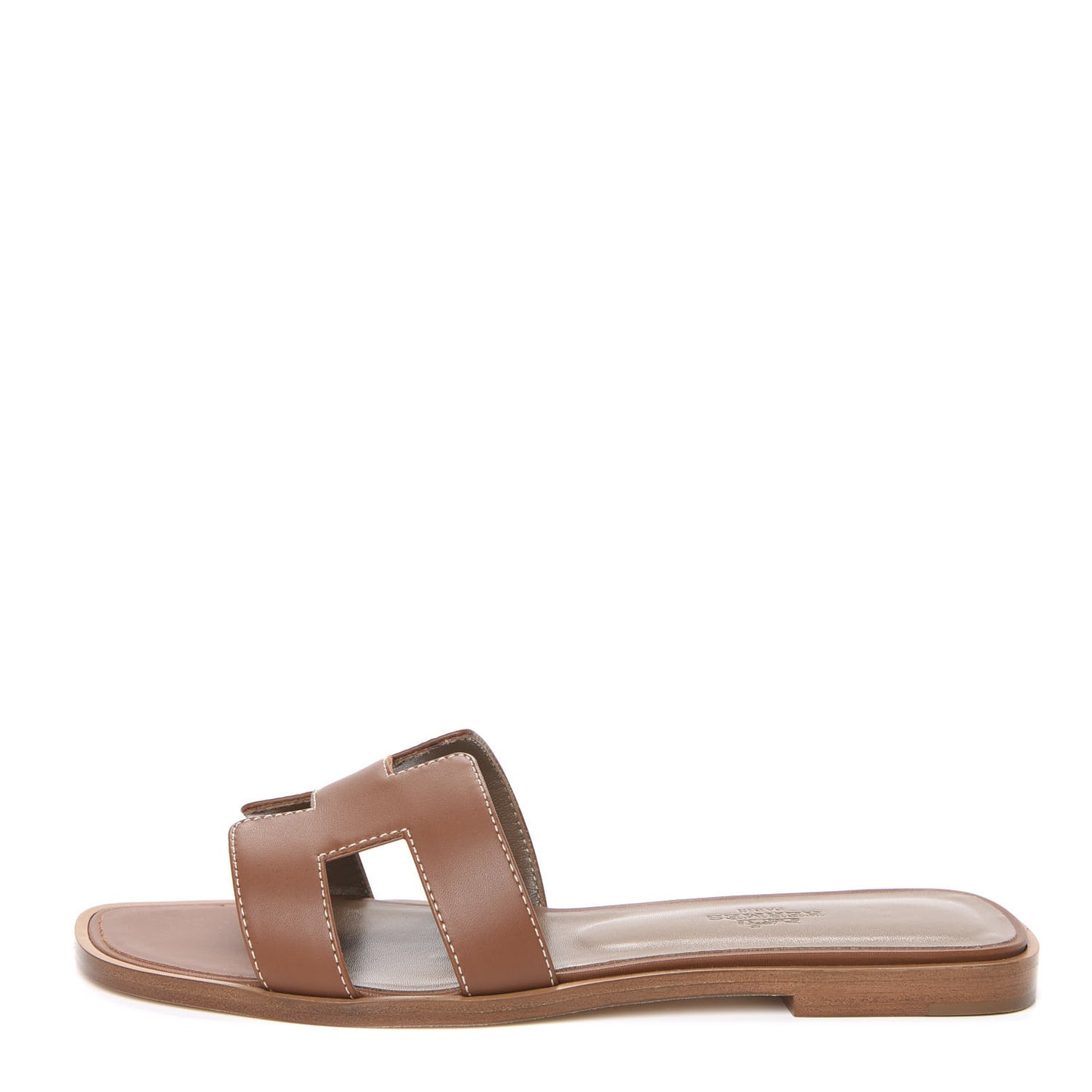 Box Calfskin Oran Sandals 37 Gold