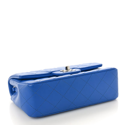 Chanel Lambskin Quilted Mini Rectangular Flap Blue 4 of 11